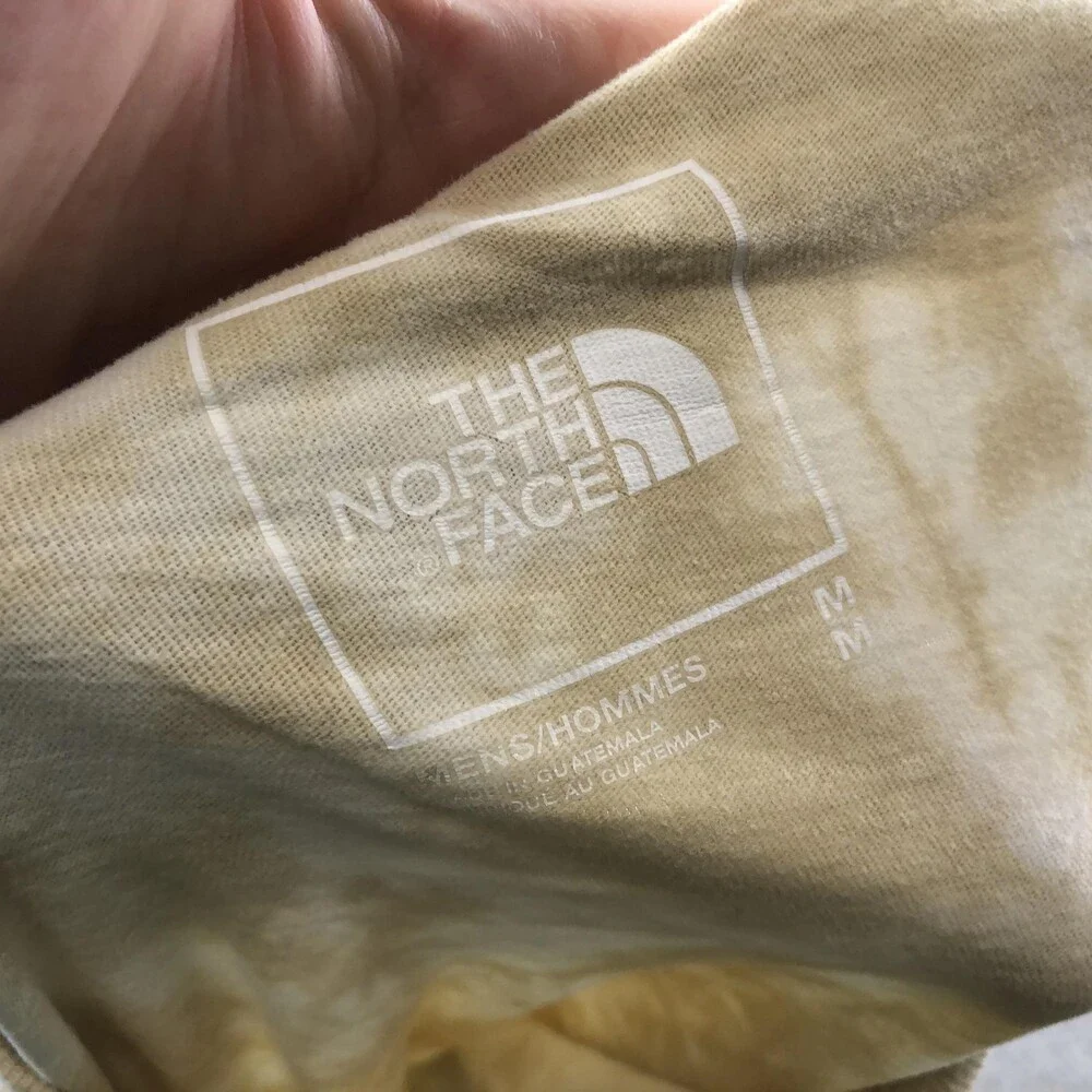 The North Face Shirt Mens Medium Beige Tie Dye Logo Graphic Tee Tagless Outdoor - Picture 5 of 7